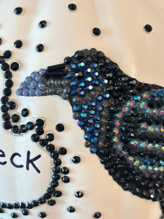 Bejeweled Pumpkin - Wise Crow