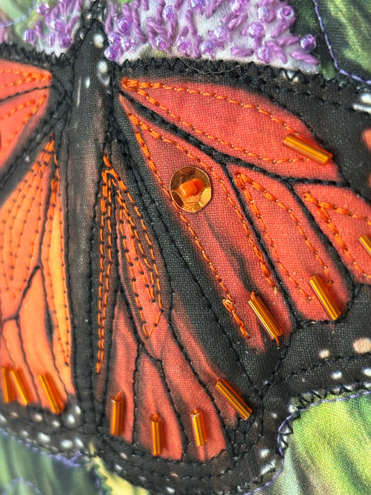 Mandala Quilt with Monarch