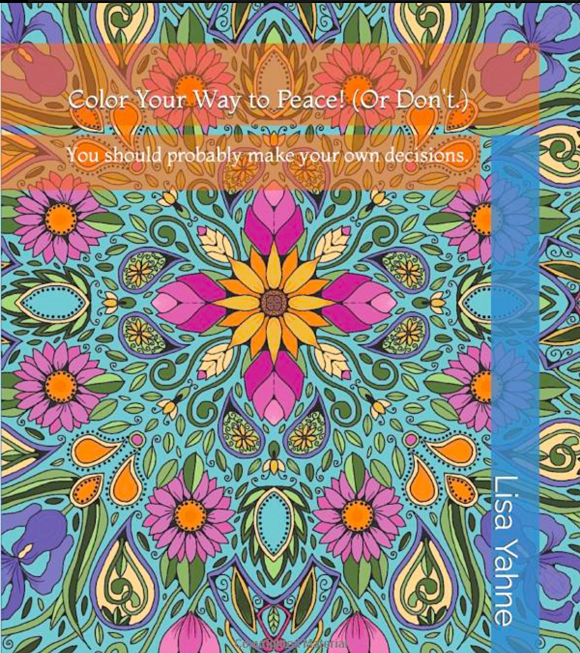 Coloring Book DOWNLOAD ONLY: Color Your Way to Peace (Or Don't). You should probably make your own decisions.