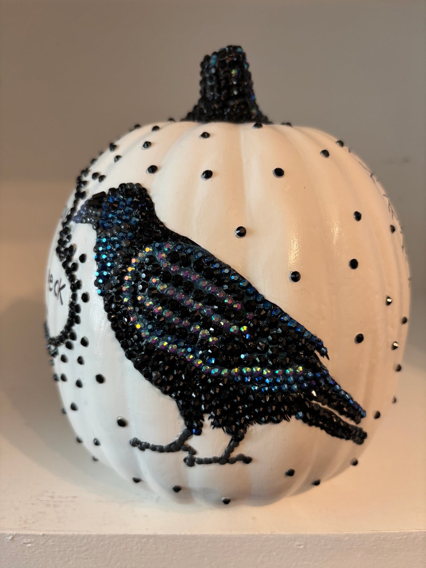 Bejeweled Pumpkin - Wise Crow