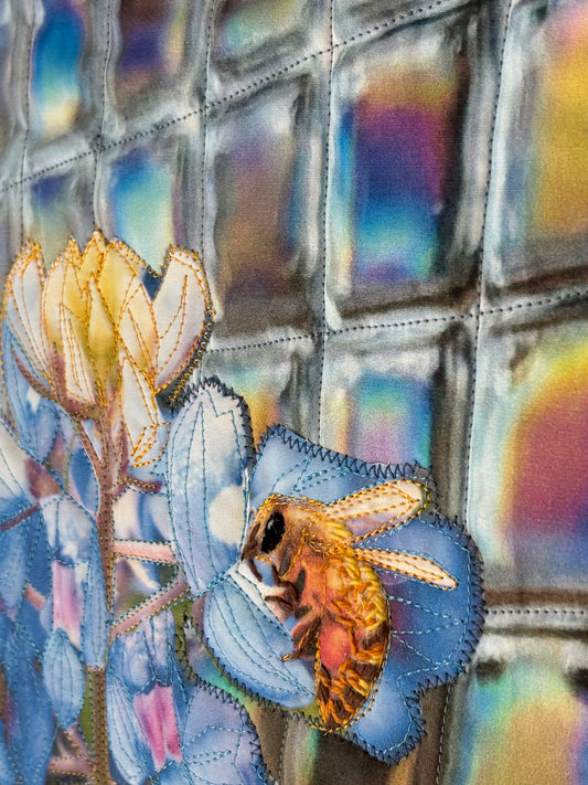 One Moment: Honey Bee with Bluebonnet