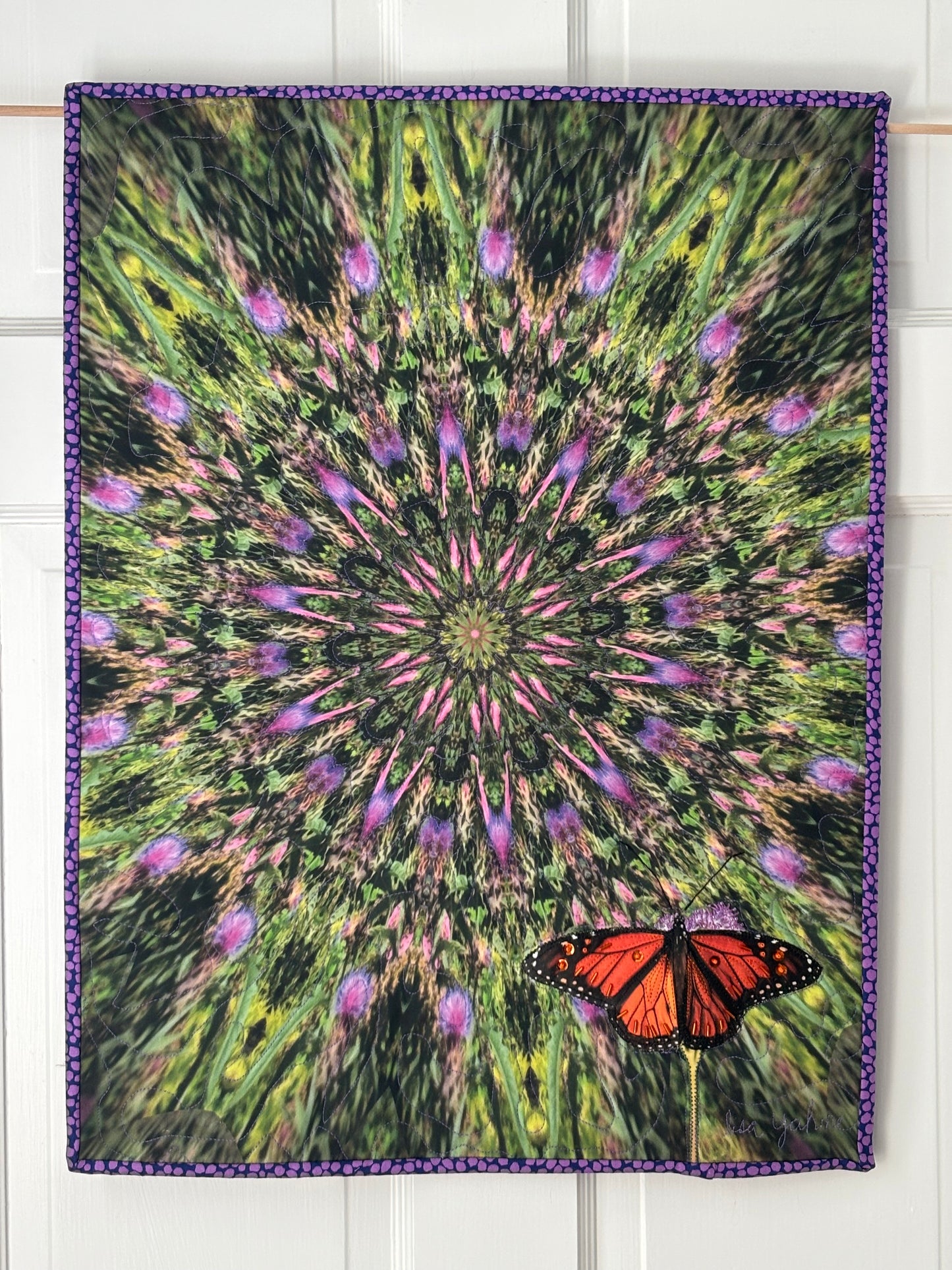 Mandala Quilt with Monarch