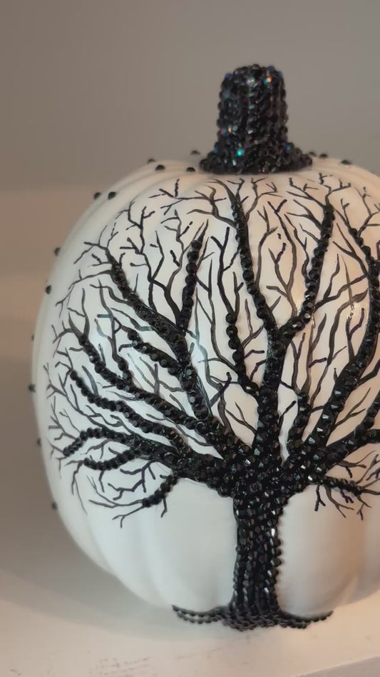 Bejeweled Pumpkin - Wise Crow