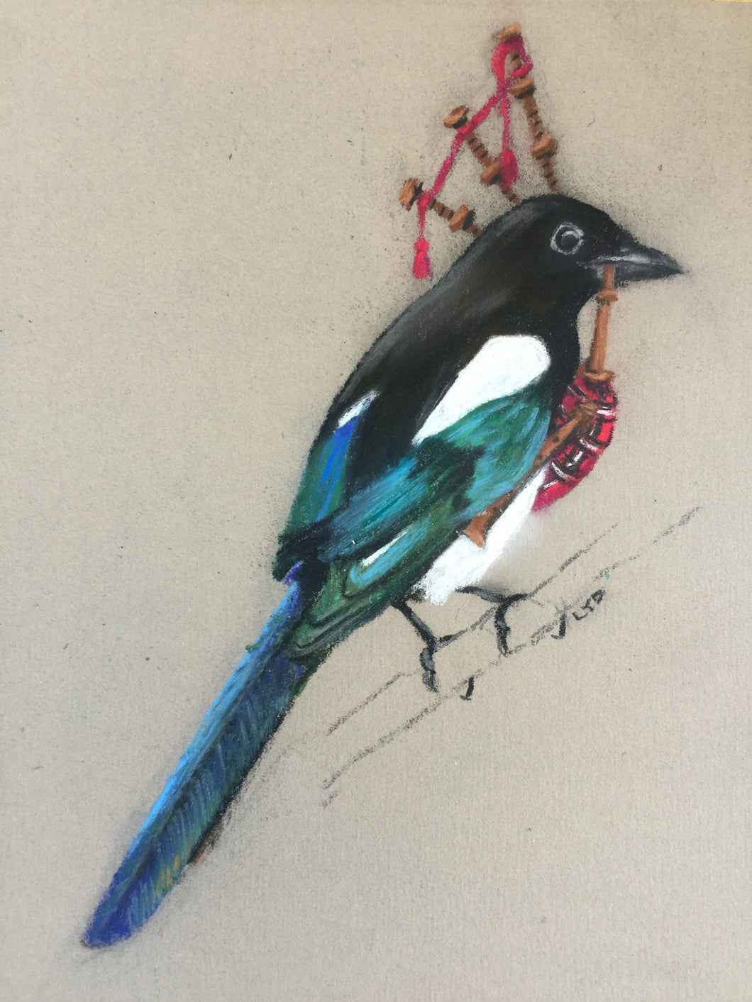 Magpie with Bagpipes