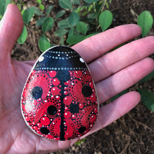 Ladybug garden stone